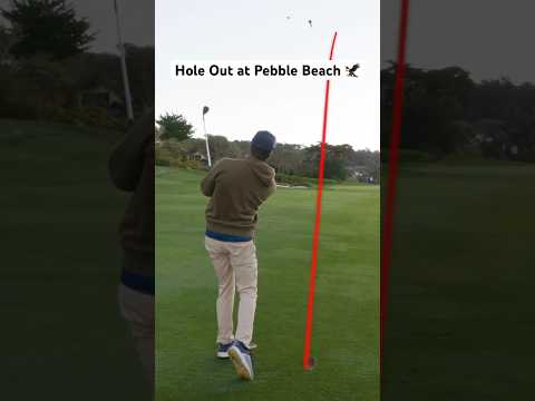 Garrett Clark HOLE OUT at Pebble! 🦅