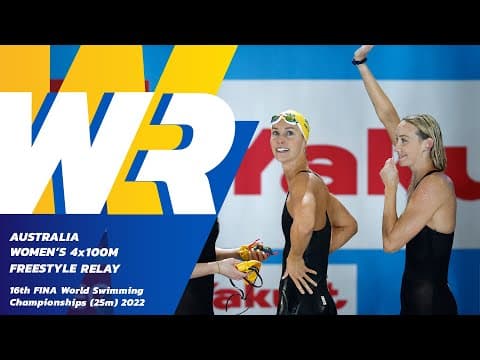 WORLD RECORD ALERT 🚨 Women’s 4x100m Freestyle Relay | FINA 2022