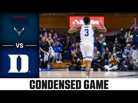 Howard vs. Duke Condensed Game | 2025-26 ACC Men's Basketball
