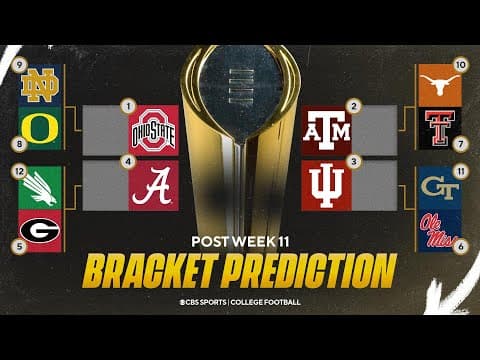 College Football Playoff Projections AFTER WEEK 11: Ohio State, Indiana & A&M=LOCKS, Notre Dame IN