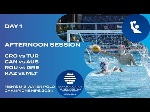 Afternoon Session | Pool B | Day 1 | World Aquatics Men’s U16 Water Polo Championships 2024