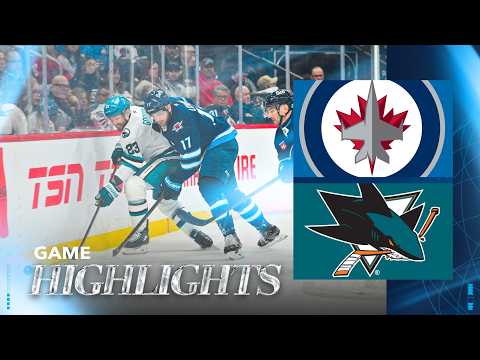 Winnipeg Jets vs. San Jose Sharks - Game Highlights