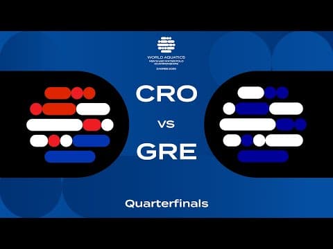 CRO vs GRE | Epic Quarterfinal Clash | World Aquatics U20 Water Polo 2025