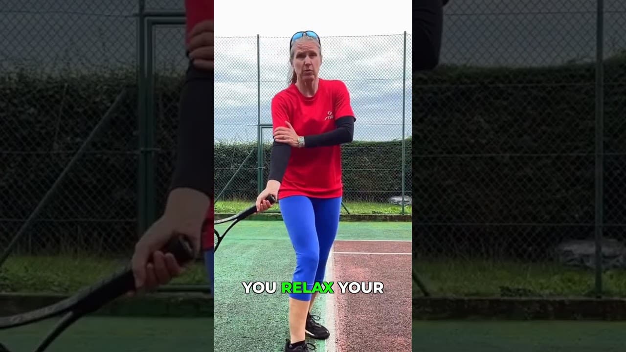 🚫 Don't force it, it will happen naturally if you have a relaxed arm and hand. #tennis