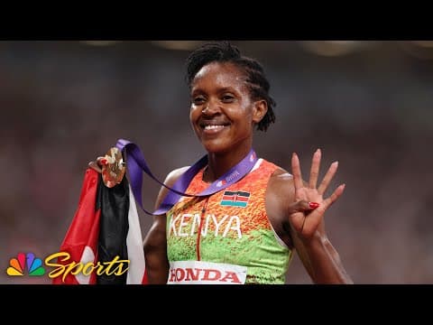 FOUR FOR FAITH! Kipyegon's bell lap seals fourth World Title, seventh global 1500 crown | NBC Sports