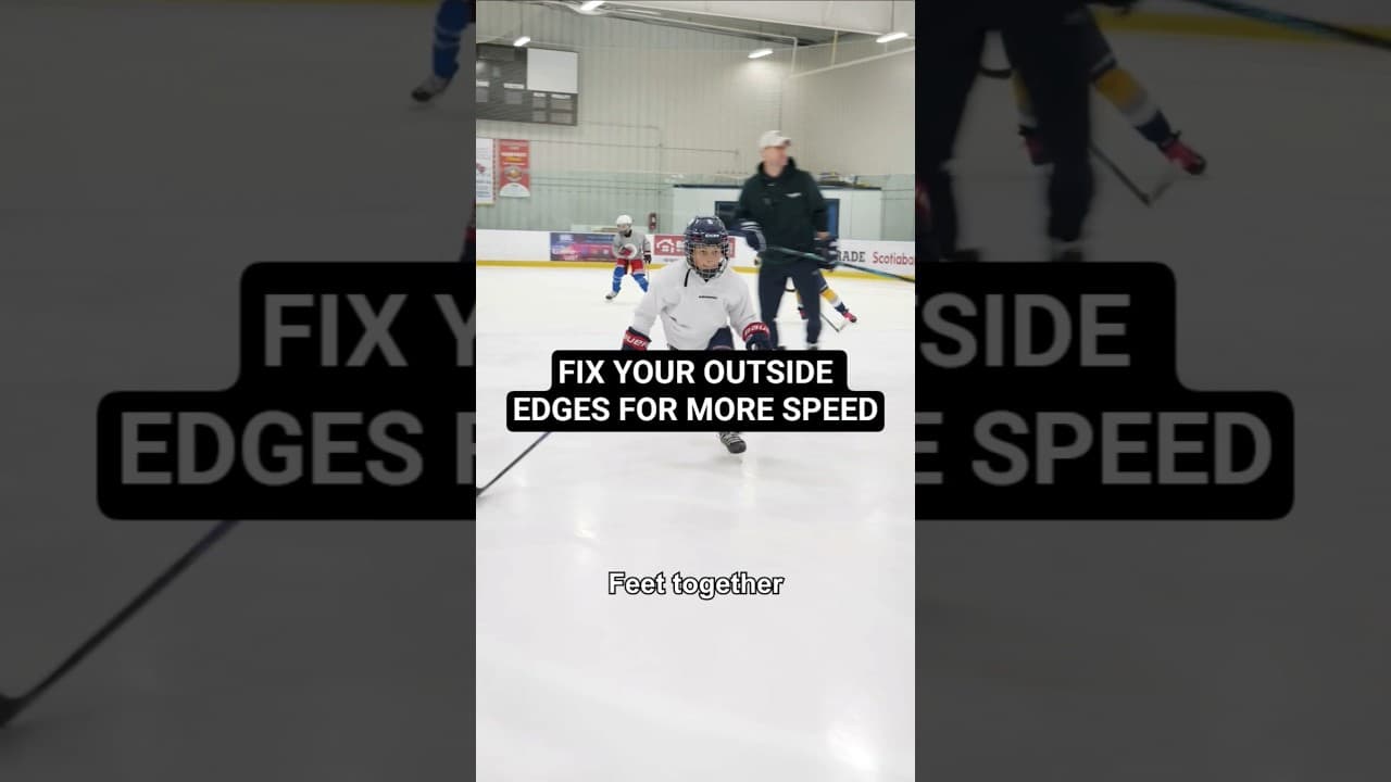 FIX YOUR OUTSIDE EDGES FOR MORE SPEED #hockeycoaching #hockeytraining