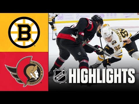 NHL Highlights | Bruins vs. Senators | November 13, 2025
