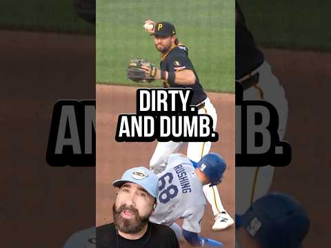 This slide by Dalton Rushjng was dirty…and dumb. #baseball #mlb