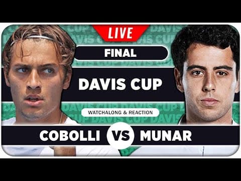COBOLLI vs MUNAR • Davis Cup 2025 Final • LIVE Tennis Watchalong