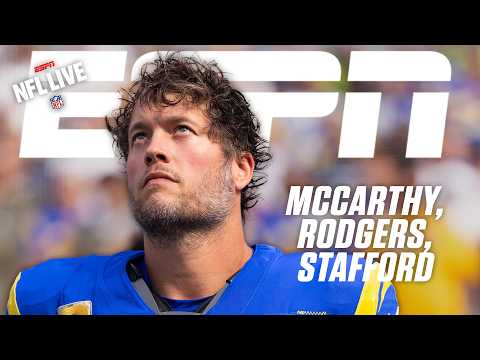 J.J. McCarthy CONCERNS, Aaron Rodgers LOOKING OLD & Matthew Stafford's EFFICIENCY 🏈 | NFL Live