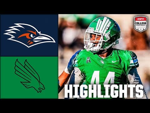 UTSA Roadrunners vs. North Texas Mean Green | Full Game Highlights | ESPN College Football