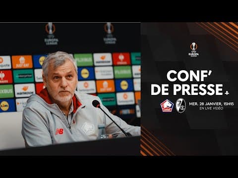 Suivez la conférence de presse avant LOSC-Fribourg en Europa League 🎙️