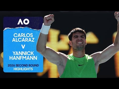 Carlos Alcaraz v Yannick Hanfmann Highlights | Australian Open 2026 Second Round