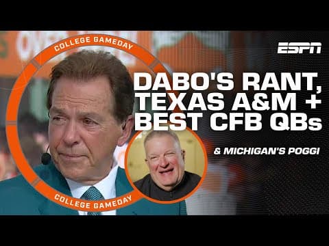 Nick Saban addresses Dabo Swinney, Arch Manning struggles + Michigan's Biff Poggi! | College GameDay