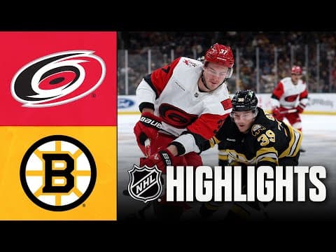 NHL Highlights | Hurricanes vs. Bruins | November 17, 2025