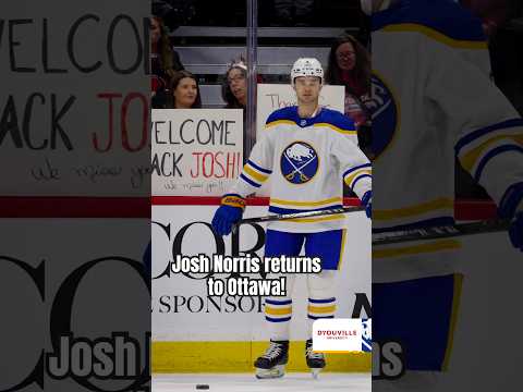 A warm welcome back to Ottawa for Josh Norris! 😊 #nhl #hockey #buffalosabres