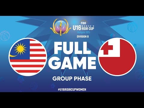 LIVE - Malaysia v Tonga | FIBA U16 Women's Asia Cup 2025 - Division B | Group Phase