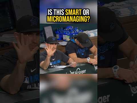 Do you like this or hate it? The Marlins coaches calling pitches. #mlb #baseball