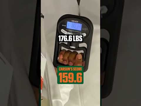 Carson Beck’s grip strength is WILD 😳