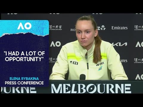 Elena Rybakina Press Conference | Australian Open 2026 Fourth Round