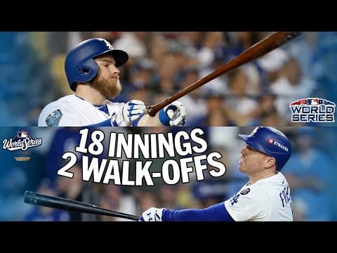 Dodgers played in BOTH 18-inning WS games & walked it off TWICE! (Max Muncy, Freddie Freeman 🔥)