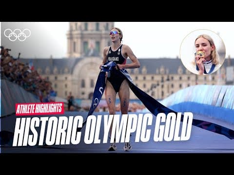 Cassandre Beaugrand 🇫🇷: From 8th Place to Gold 🥇 | Triathlon at Paris 2024 | Athlete Highlights