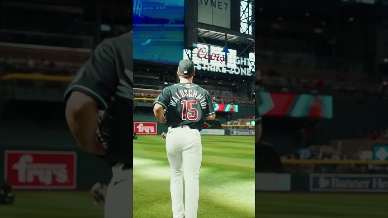 Taking the field of his dreams.