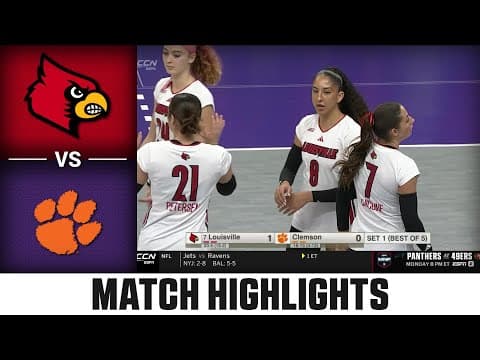 Louisville vs. Clemson Match Highlights | 2025 ACC Volleyball