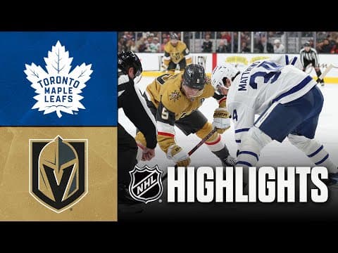 Maple Leafs vs. Golden Knights | NHL Highlights | January 15, 2026