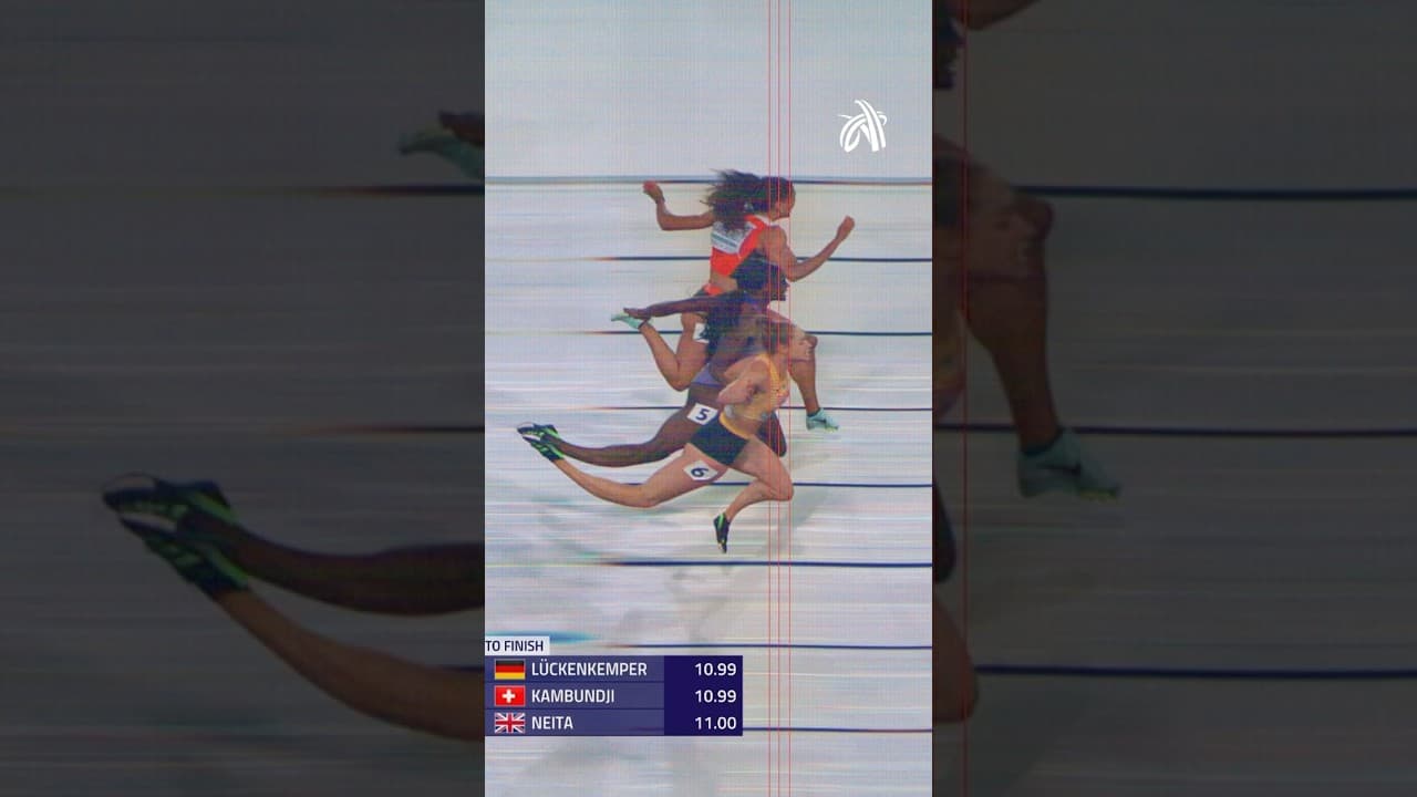 Has there been a better European 100m final than this? 🤯 #100m #athletics #sports #trackandfield
