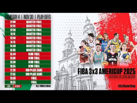 LIVE 🔴 FIBA 3x3 AmeriCup 2025 | Quarter-Finals | 3x3 Basketball