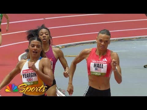 Nicole Yeargin narrowly defeats Anna Hall in the women's 400m in Boston | NBC Sports