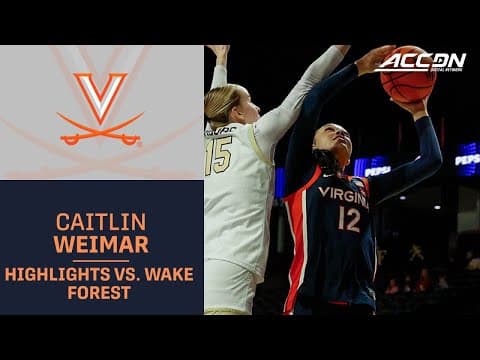 Virginia's Caitlin Weimar Goes For A Double Double In A Victory