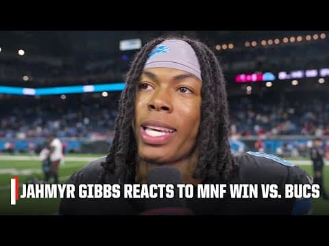 Jahmyr Gibbs, Amik Robertson & Nick Whiteside react to Lions' MNF win vs. Bucs | NFL on ESPN