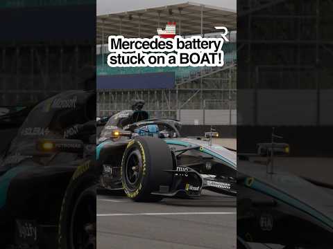 Mercedes' broken F1 battery is stuck on a boat! 🚢