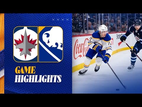 Jason Zucker Scores Power Play Goal | Buffalo Sabres Lose To Winnipeg Jets | Highlights