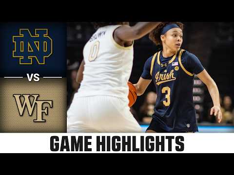 Notre Dame vs. Wake Forest Game Highlights | 2025-26 ACC Women's Basketball