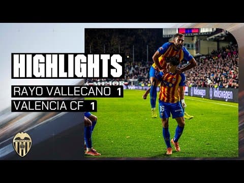 RAYO VALLECANO 1 - 1 VALENCIA CF | RESUMEN DEL PARTIDO - JORNADA 14 DE LALIGA EA SPORTS 2025 - 2026