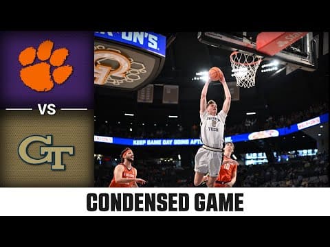Clemson vs. Georgia Tech Condensed Game | 2025-26 ACC Men's Basketball