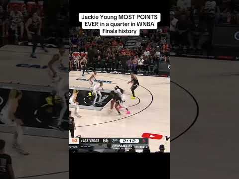 Jackie Young dropped 21 points in the 3rd quarter, a new WNBA Finals record 🔥