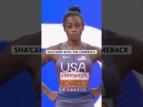 What a comeback from Sha’Carri Richardson 😤 #usa #worldathleticschamps #athlete #shacarririchardson
