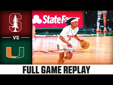 Stanford vs. Miami Full Game Replay | 2025-26 ACC Women's Basketball