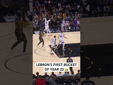 LeBron knocks down his first bucket of the season!