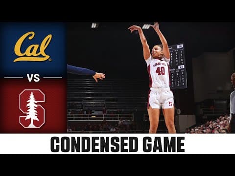 Cal vs. Stanford Condensed Game| 2025-26 ACC Women's Basketball