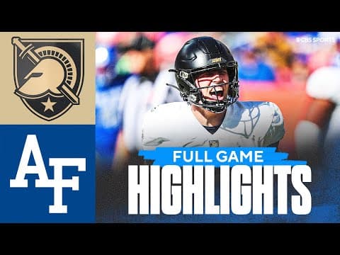Army Black Knights vs Air Force Falcons | Full Game Highlights
