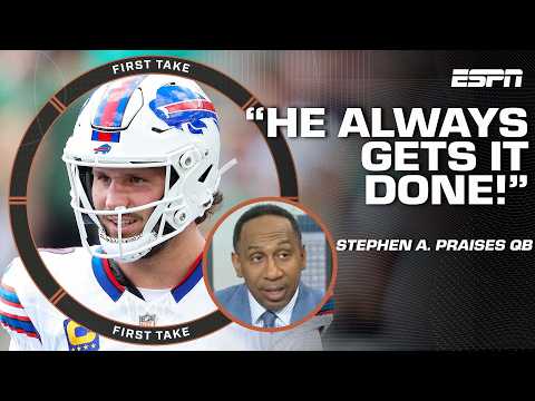 Stephen A. is MOST IMPRESSED with Josh Allen this season 🙌 ‘He always gets it done!’ | First Take
