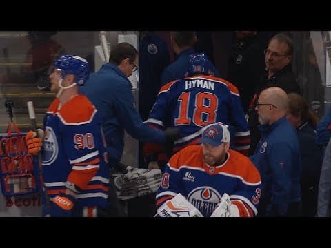 Zach Hyman Leaves Game After Making Contact With Mason Marchment