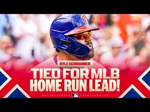 Kyle Schwarber hits TWO HOME RUNS to TIE the MLB lead! 🔔💥 (Three-hit game!) | MLB Highlights