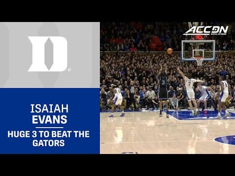 Duke's Isaiah Evans Comes Up With The Huge 3-Pointer