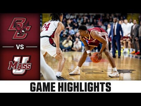UMass vs. Boston College Game Highlights | 2025-26 ACC Men's Basketball
